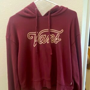 VANS Maroon Hooded Sweatshirt, Size M